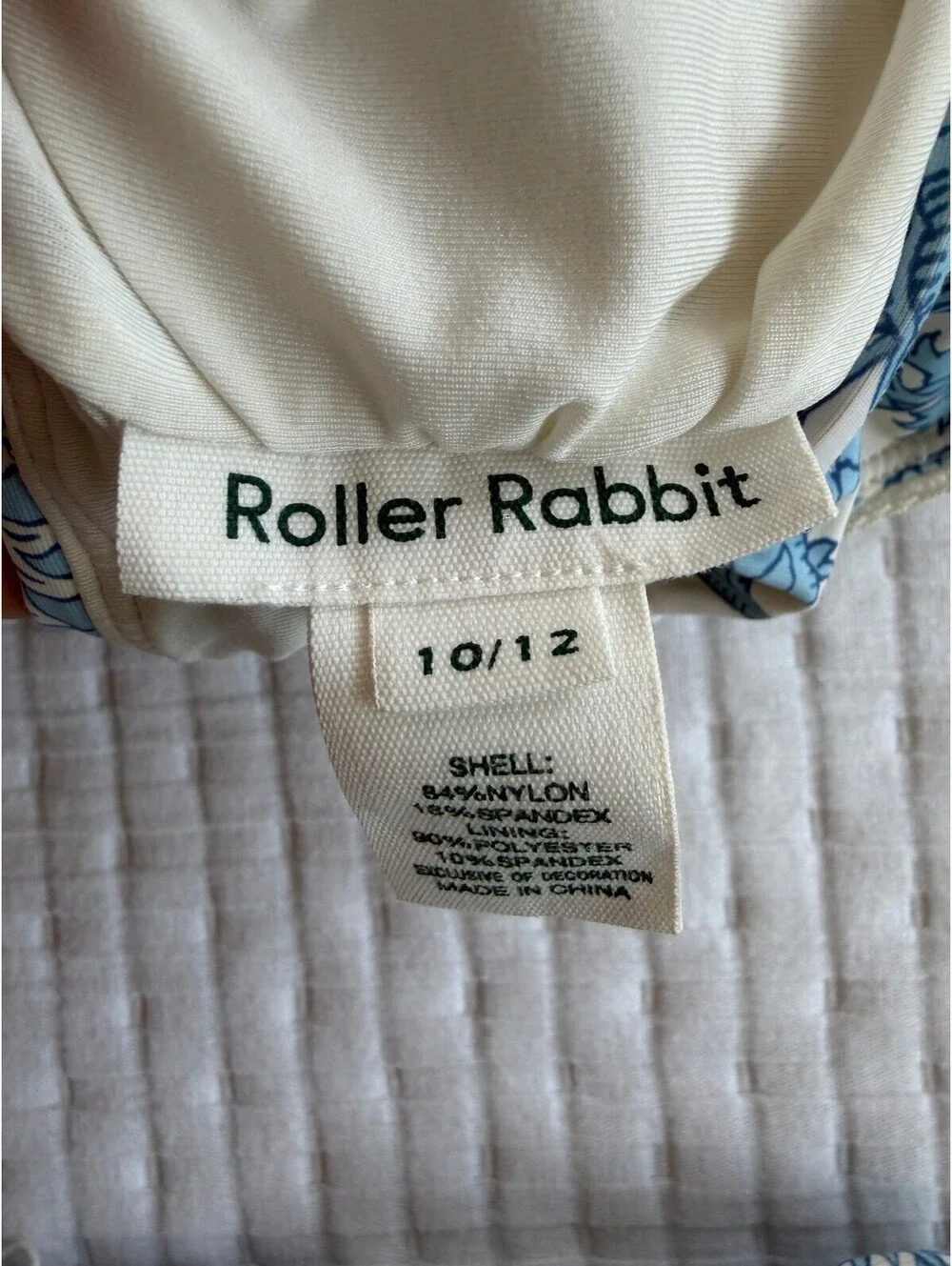 Roller Rabbit Kids Blue Ruffle Bikini Two-Piece Swimsuit Size 10/12